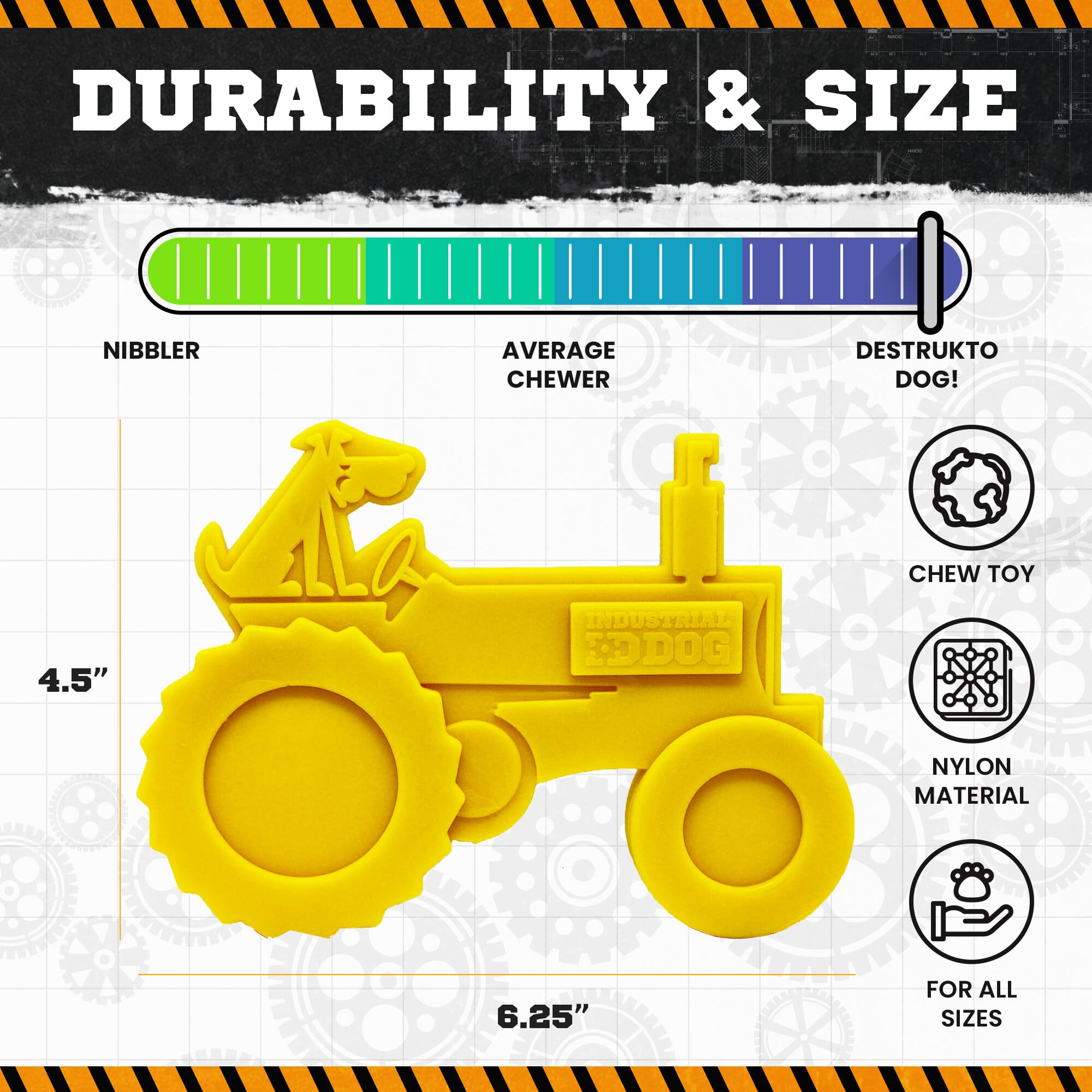 Tractor Nylon Chew Toy for Dogs – Durable Farm-Inspired Design