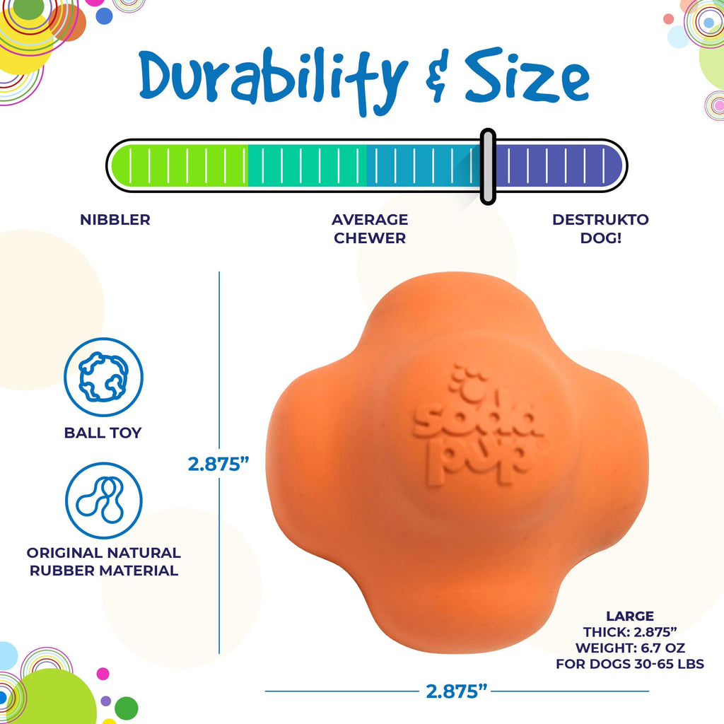 Crazy Bounce Solid Rubber Chew & Fetch Ball for Large Dogs