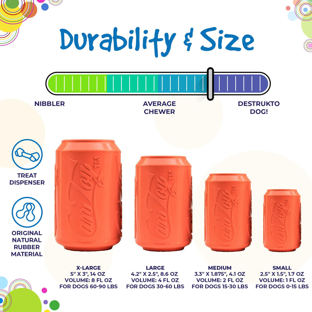 Can Toy Durable Rubber Chew Toy & Treat Dispenser for Dogs