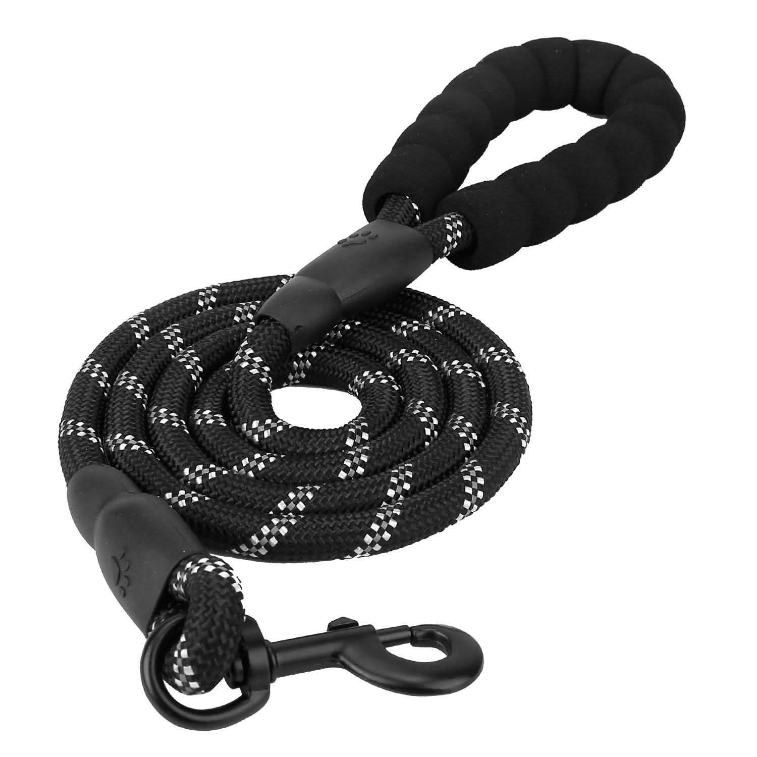 Reflective Double Dog Leash with Padded Handle, 5 ft, for Small/Medium Dogs
