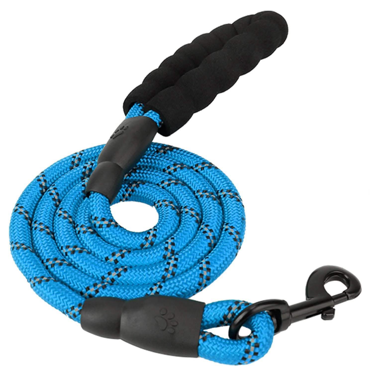 Reflective Double Dog Leash with Padded Handle, 5 ft, for Small/Medium Dogs