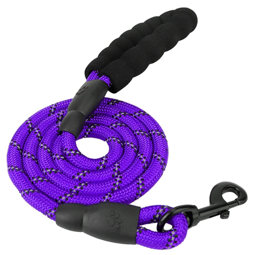 Reflective Double Dog Leash with Padded Handle, 5 ft, for Small/Medium Dogs