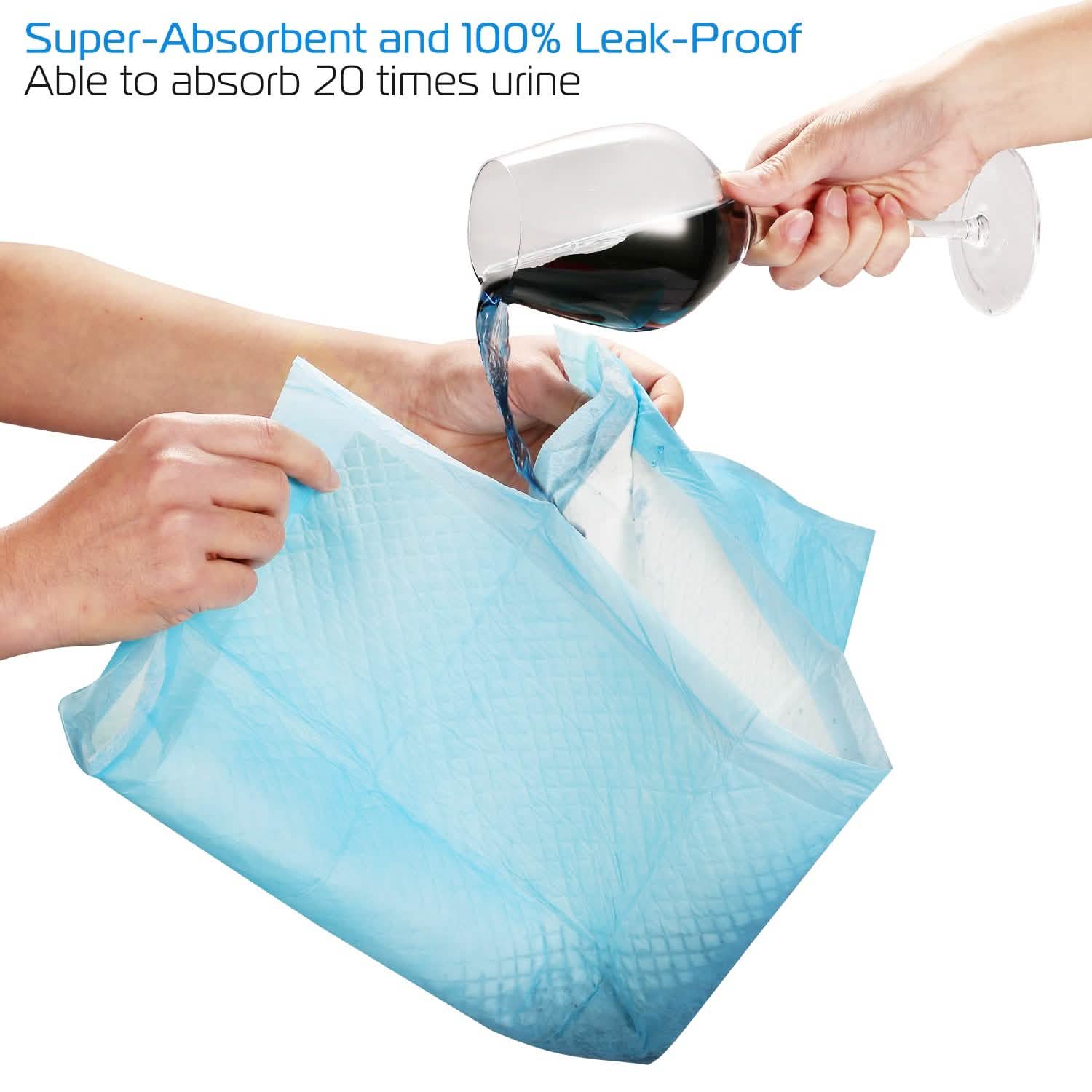 Dog Training Pads, 24" x 18", 50-Pack, Super Absorbent