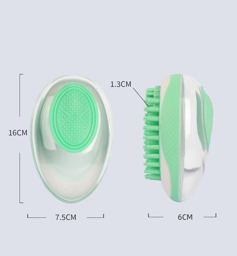 2-in-1 Bath & Grooming Brush for Cats and Dogs, Silicone Bristles