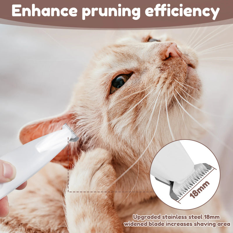 Dog Paw Trimmer with LED Light and Smart Display, White