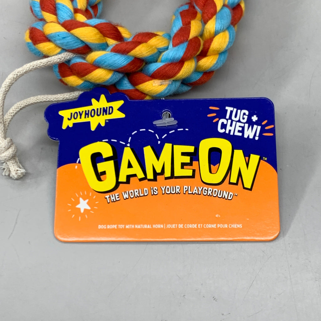 JOYHOUND Rope and Water Buffalo Horn Dog Toy 2-Pack