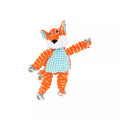 KONG Floppy Knots Fox Dog Toy, Stuffing-Free with Squeaker