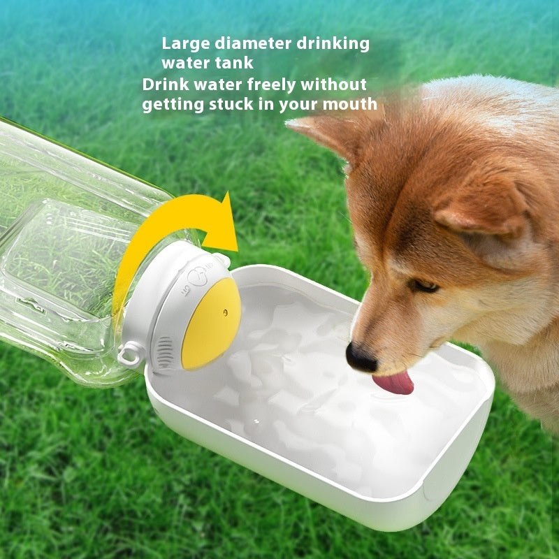2-in-1 Dog Water Bottle and Food Container, 1000ml Capacity