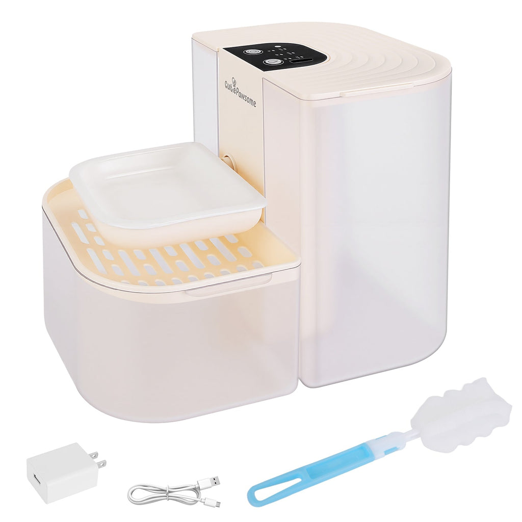 Automatic Dual-Tank Pet Water Dispenser, 4.5L Cordless Rechargeable