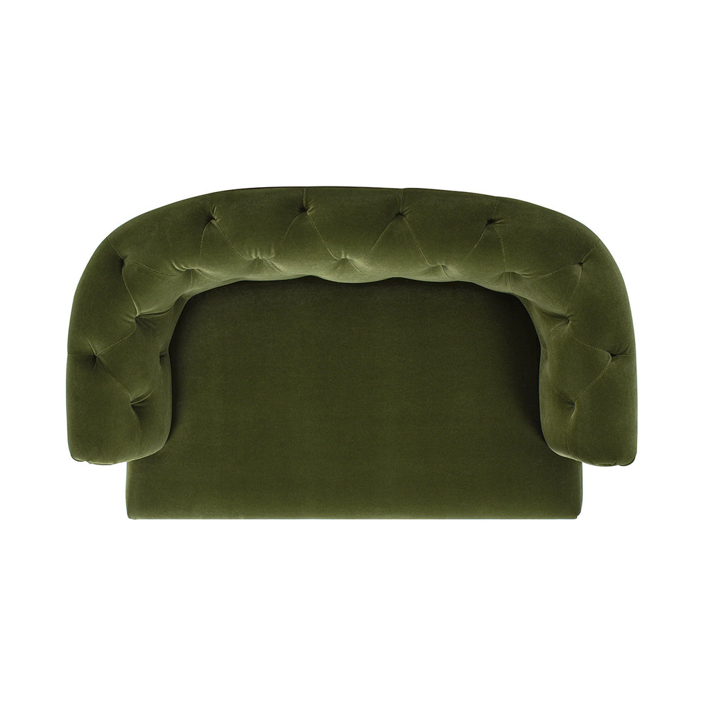 Kiki 36.5' Chesterfield Dog Sofa Bed, Medium, Olive Green Performance Velvet