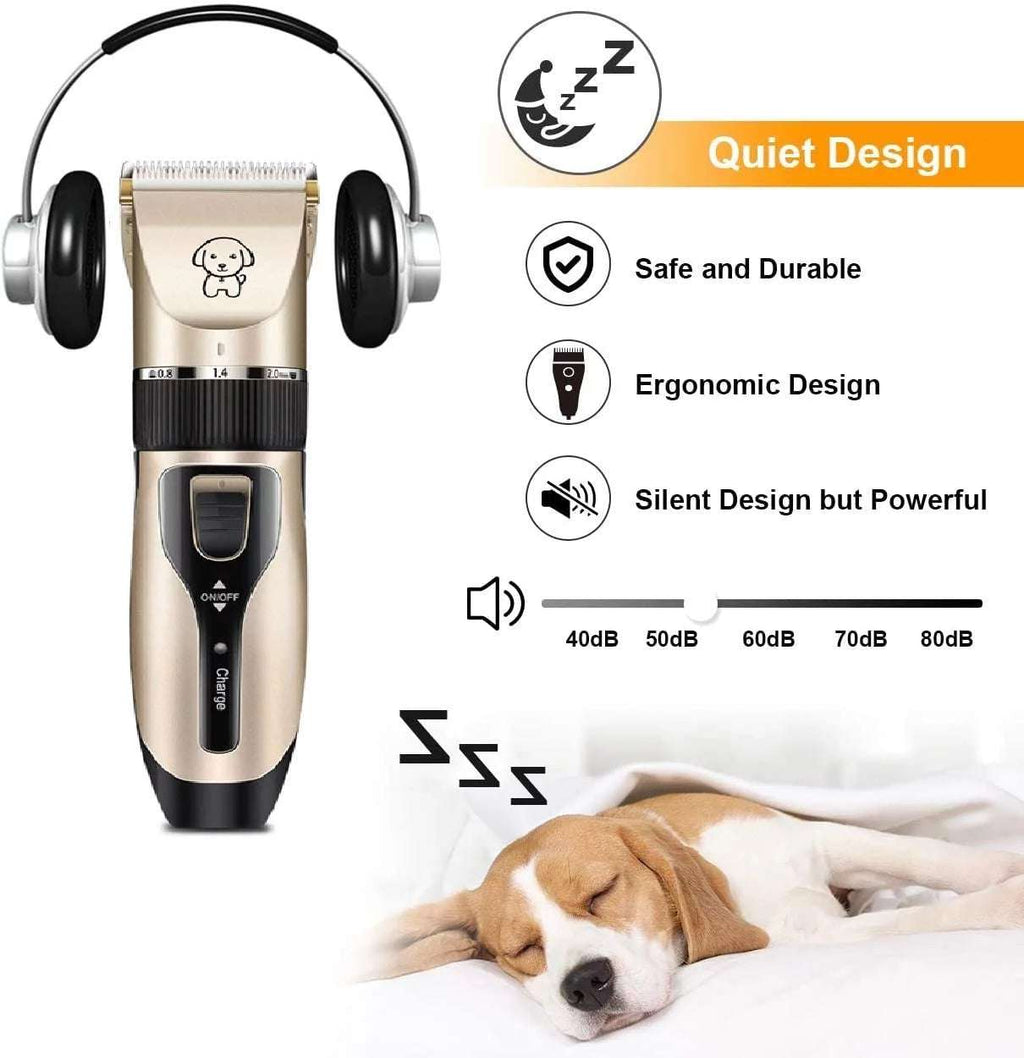 Rechargeable Quiet Dog Clippers Grooming Kit