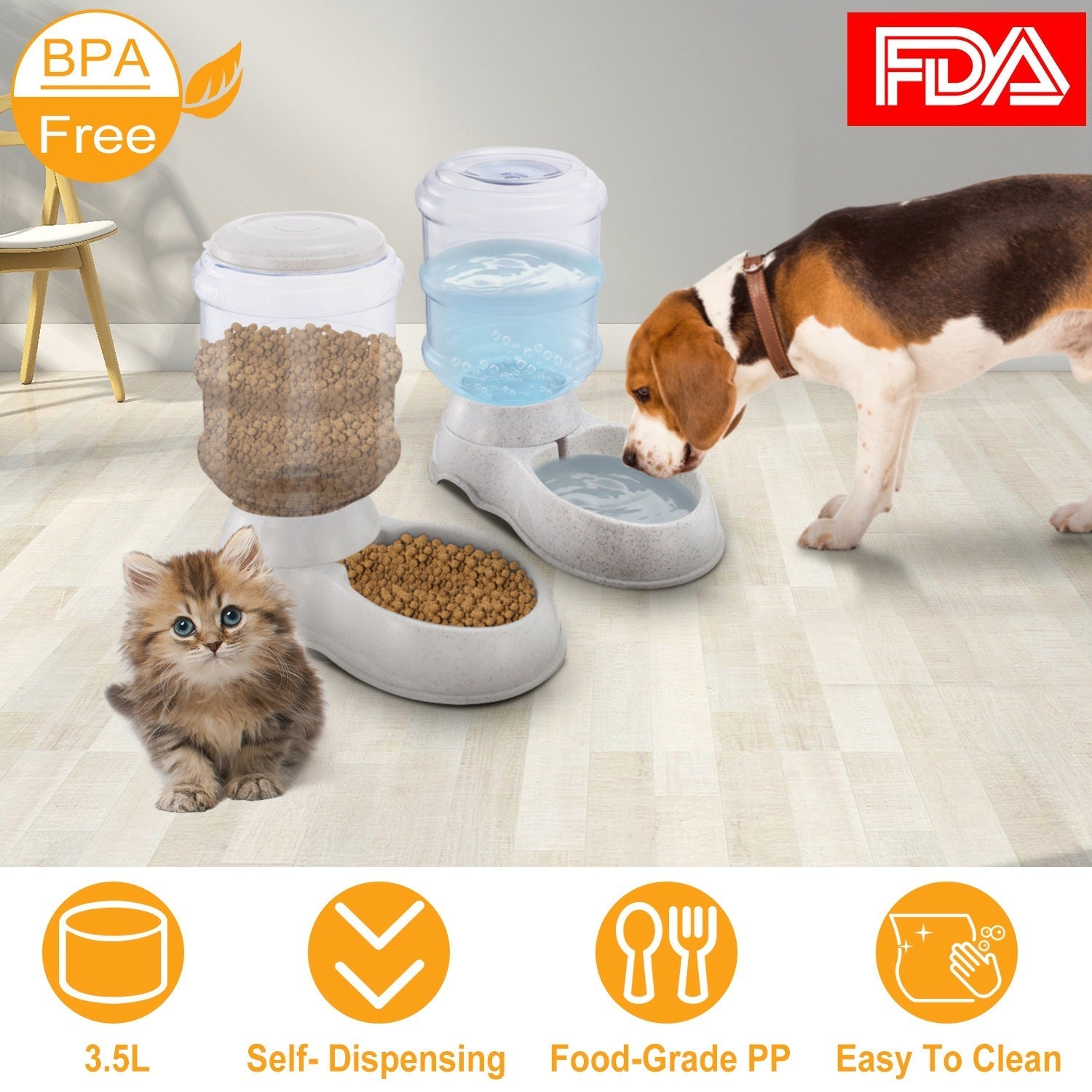 Automatic Pet Water Dispenser, 3.5L for Cats and Dogs