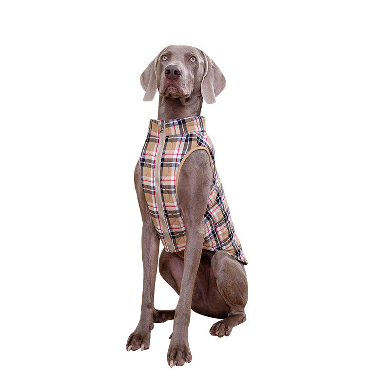 Quilted Cotton Pet Jacket with Reflective Webbing, XS–6XL