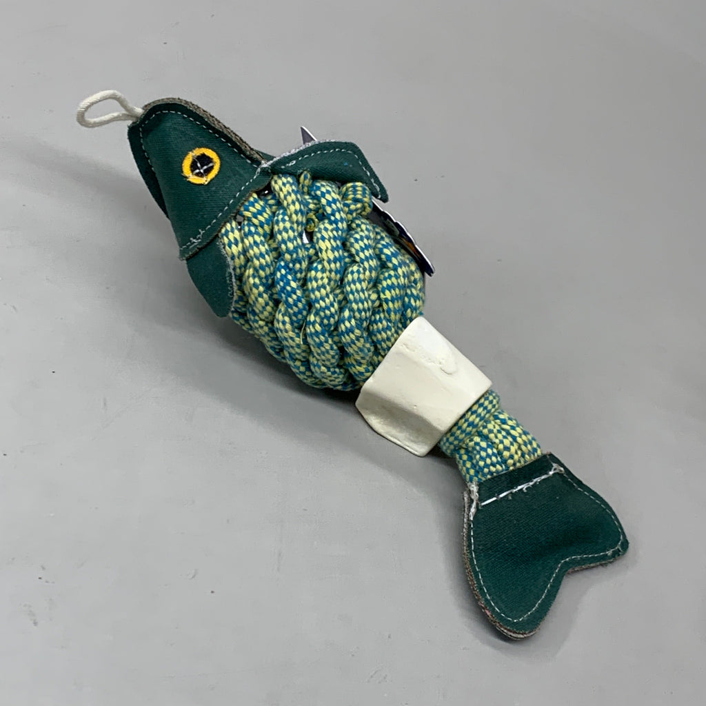 JOYHOUND Rope Fish Dog Toy with Bone, 2-Pack, 10.5-Inch
