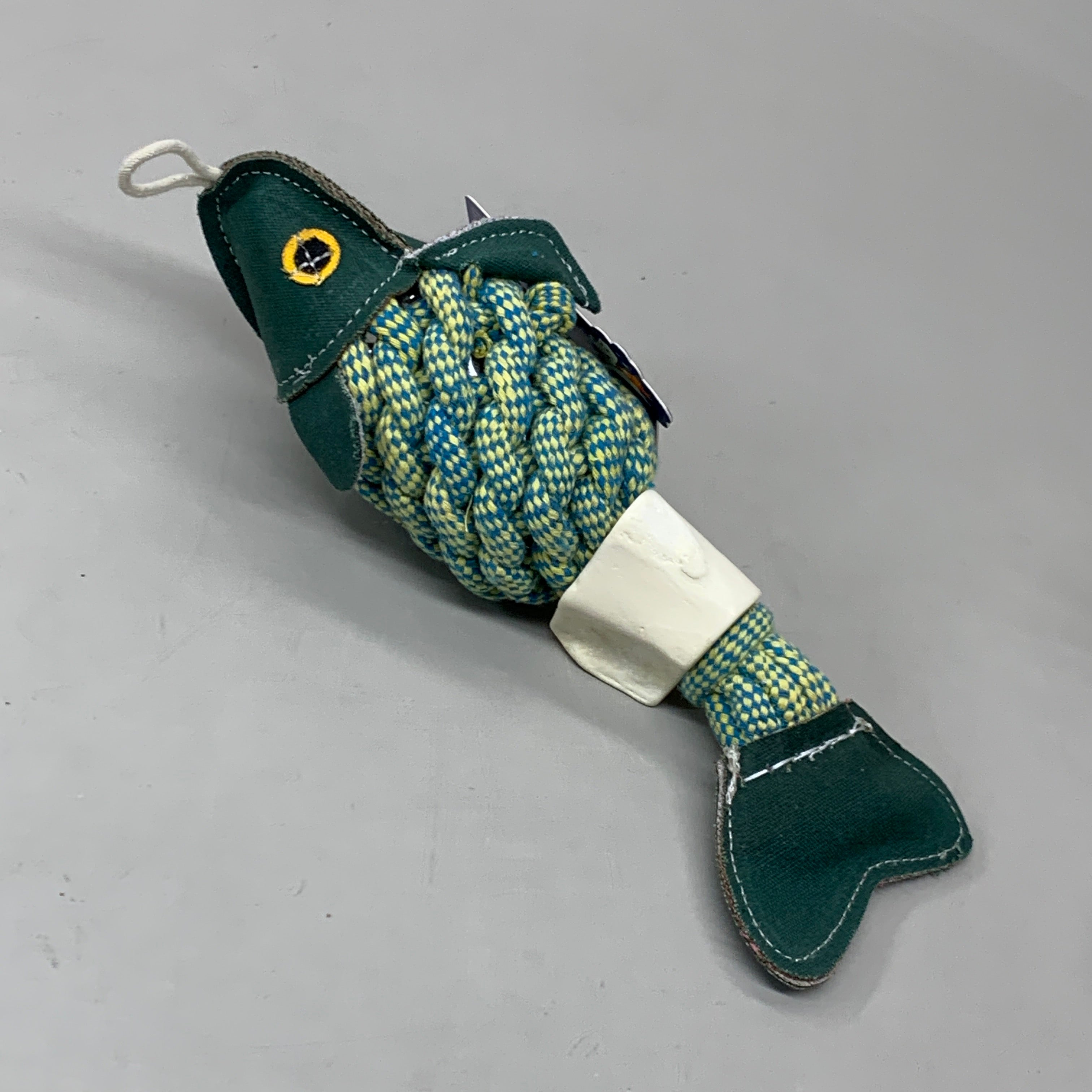 JOYHOUND Rope Fish Dog Toy with Bone, 2-Pack, 10.5-Inch