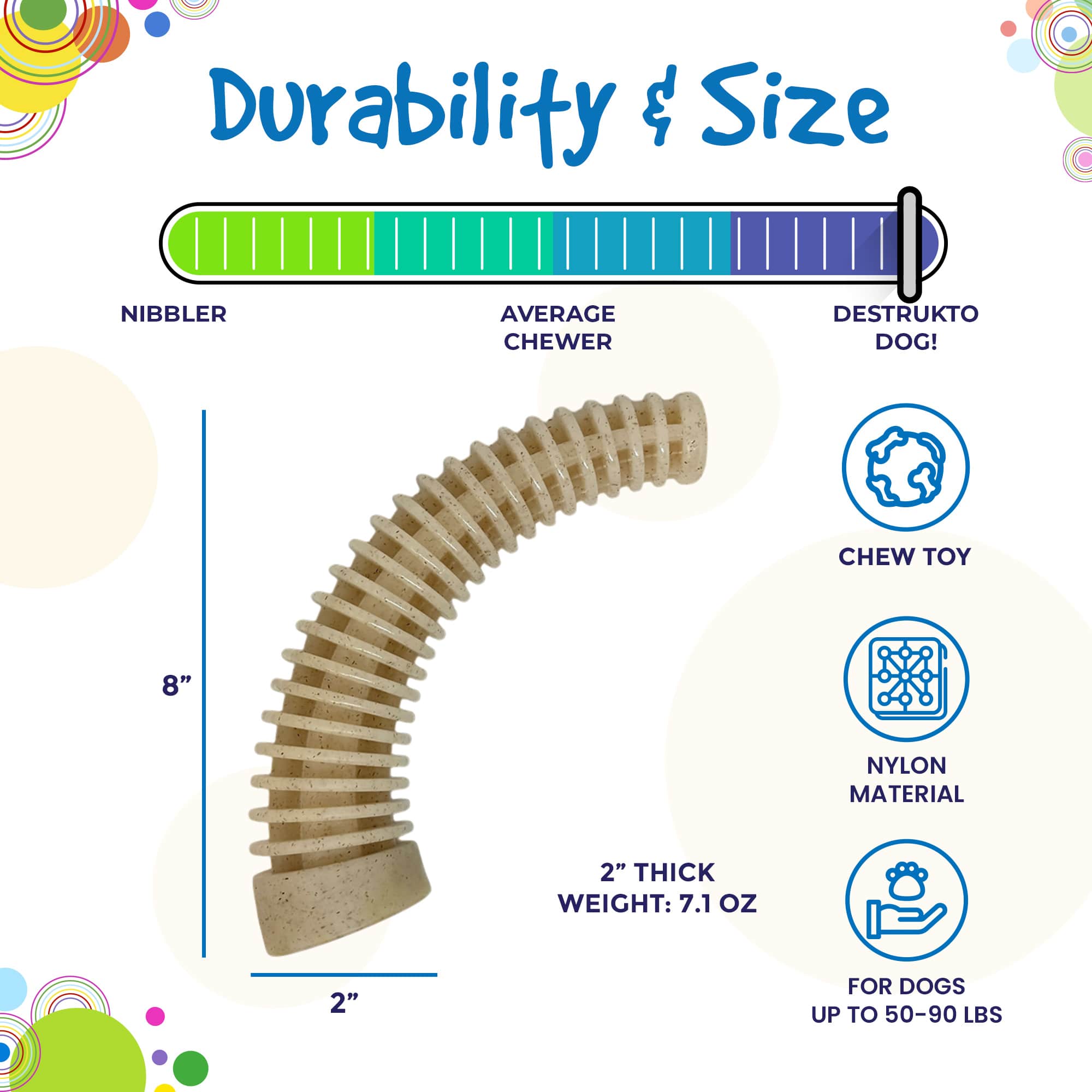Flufflehorn Dental Antler Chew Toy for Medium to Large Dogs