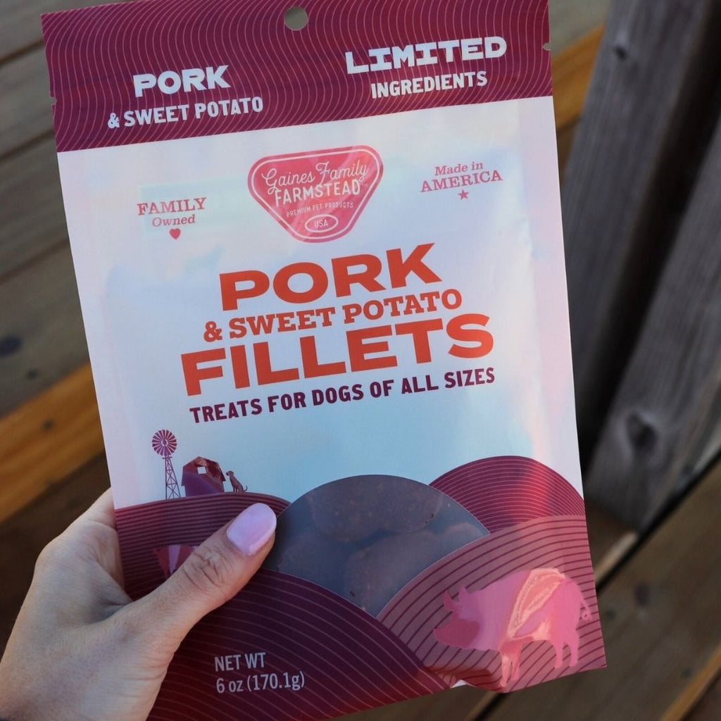 Soft Pork & Sweet Potato Dog Treat Fillets