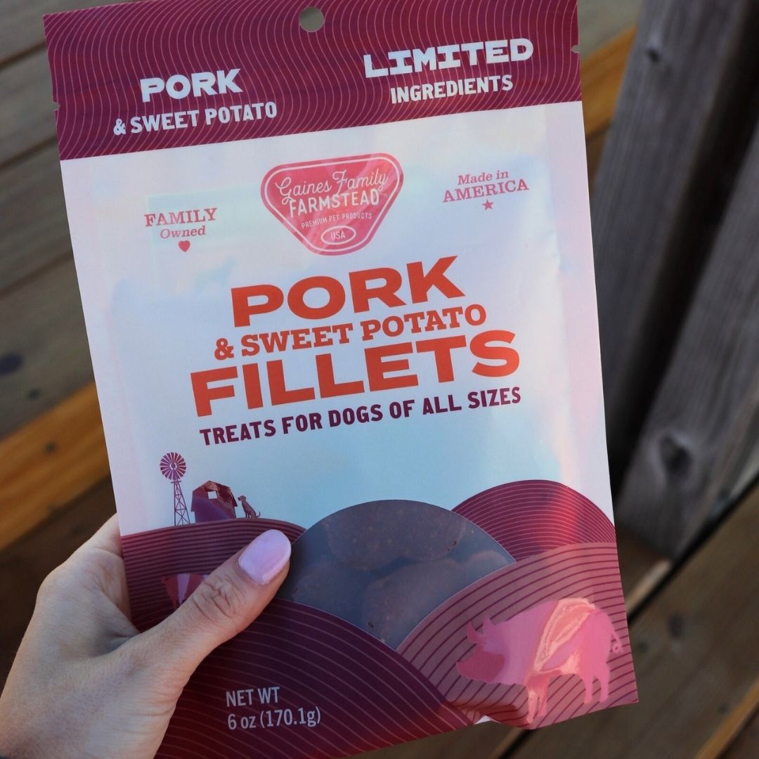 Soft Pork & Sweet Potato Dog Treat Fillets