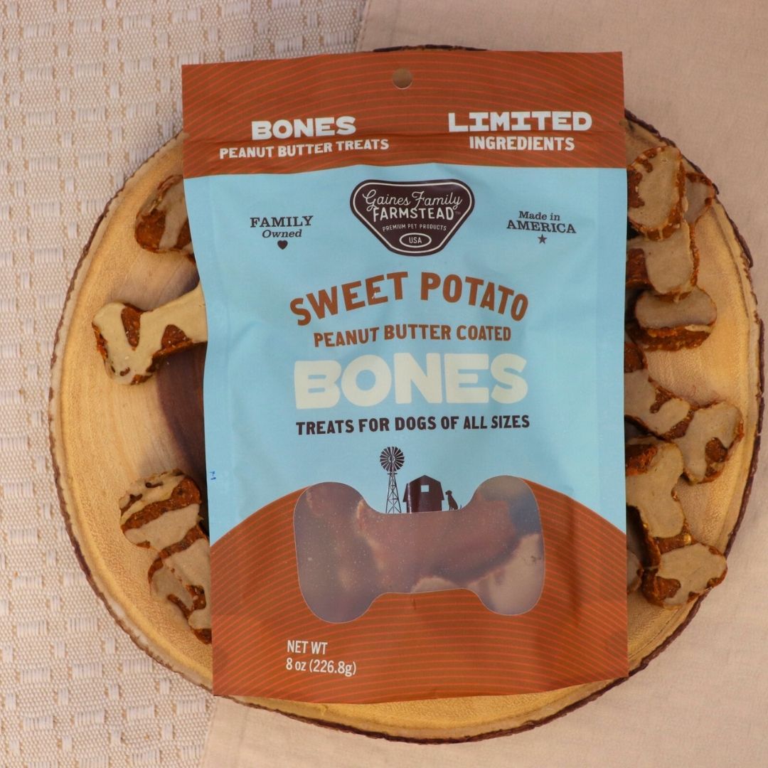 Sweet Potato & Peanut Butter Soft Dog Bone Treat