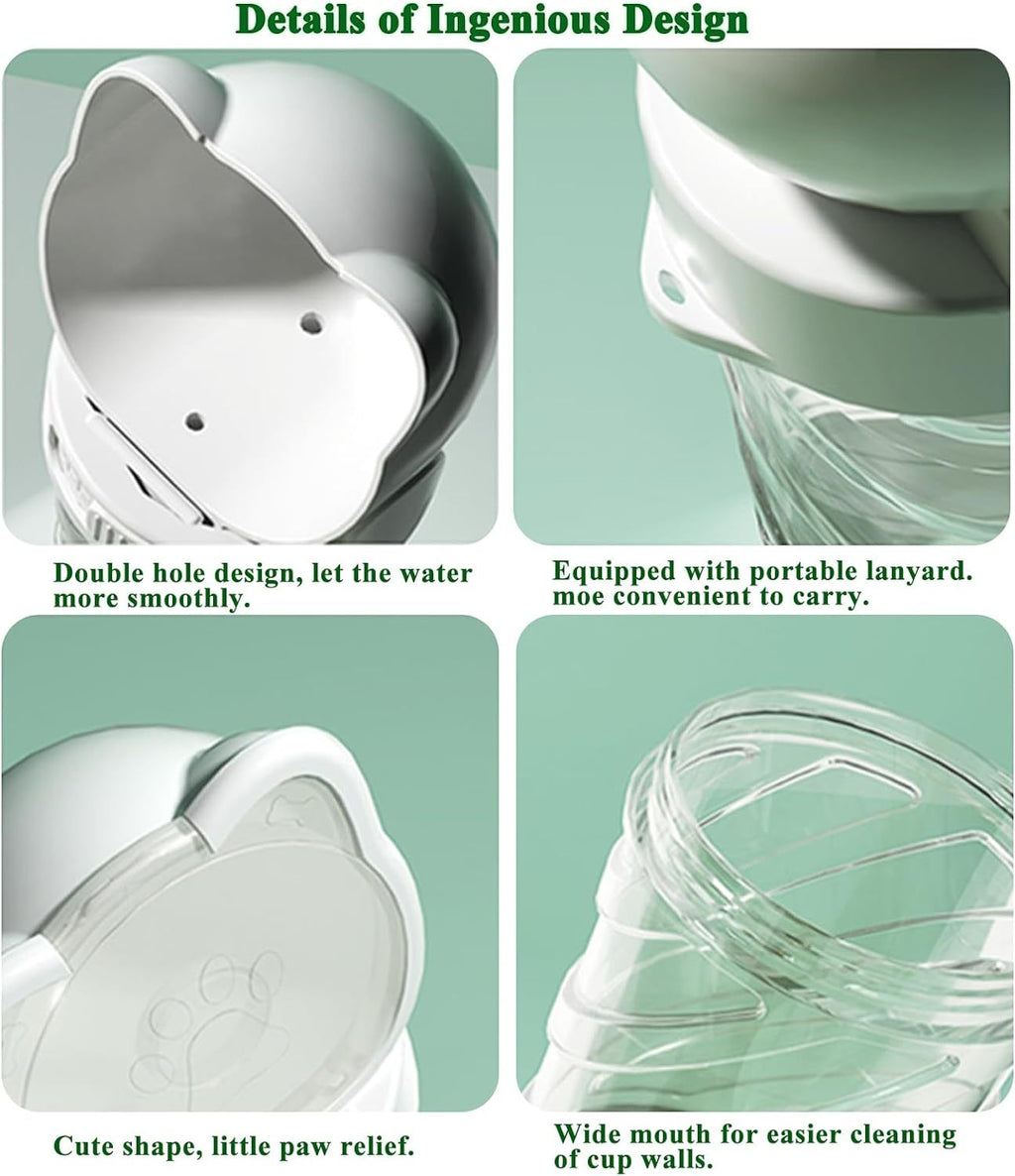 3-in-1 Portable Pet Water Bottle with Food Container and Waste Bag Holder