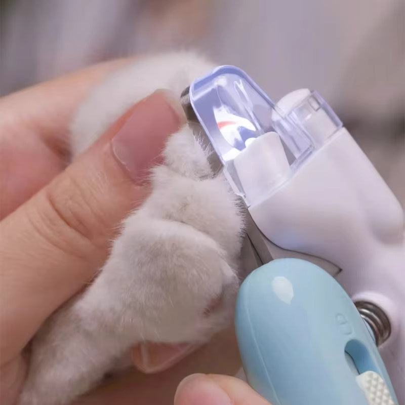 LED Pet Nail Clippers for Dogs & Cats with Safety Lock