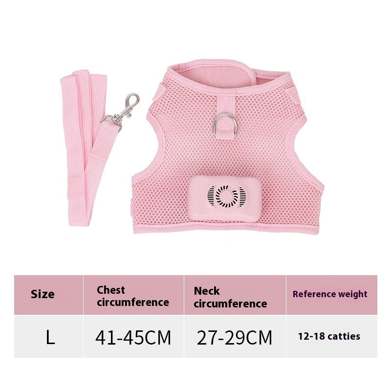 Wearable Pet Air Conditioner Harness for Small Dogs & Cats