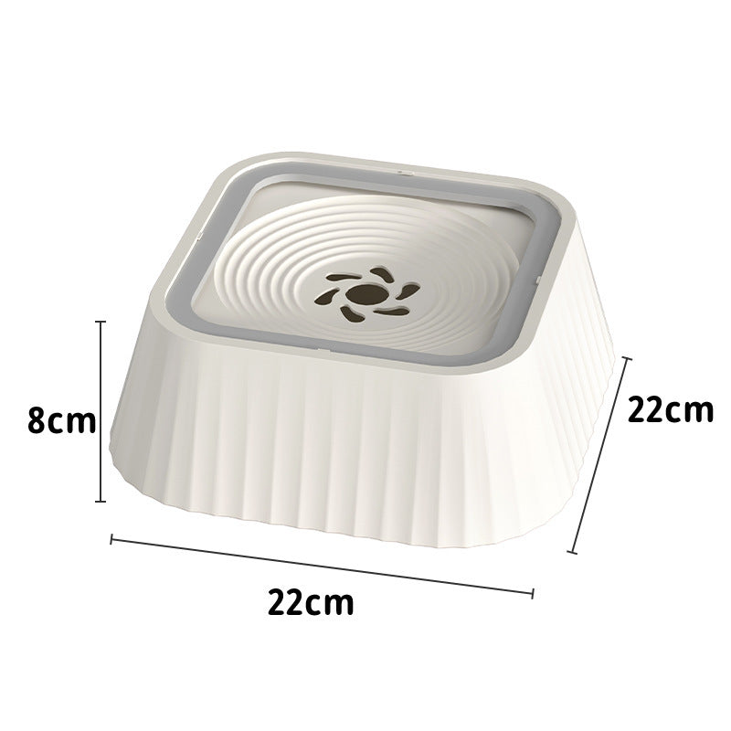 Floating Plate Pet Water Bowl, 1300ml, Anti-Spill Design
