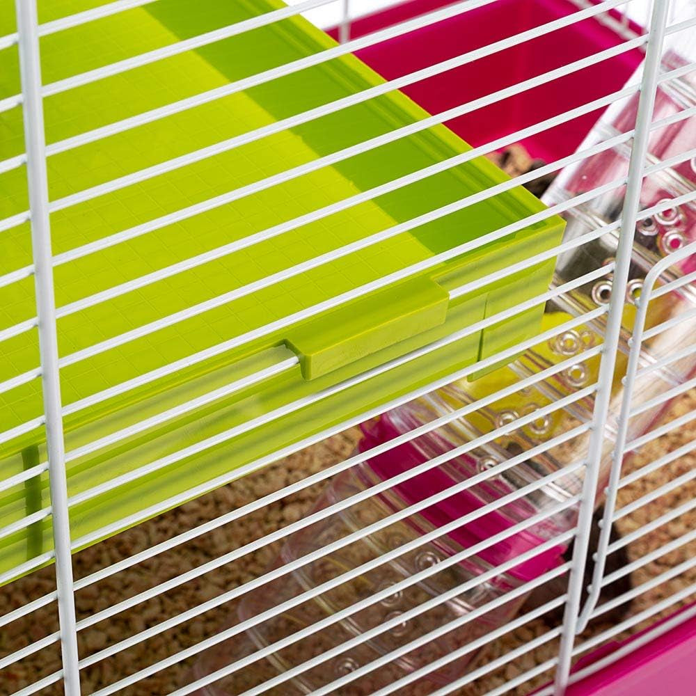 Interactive Hamster Cage with Accessories and Deep Base
