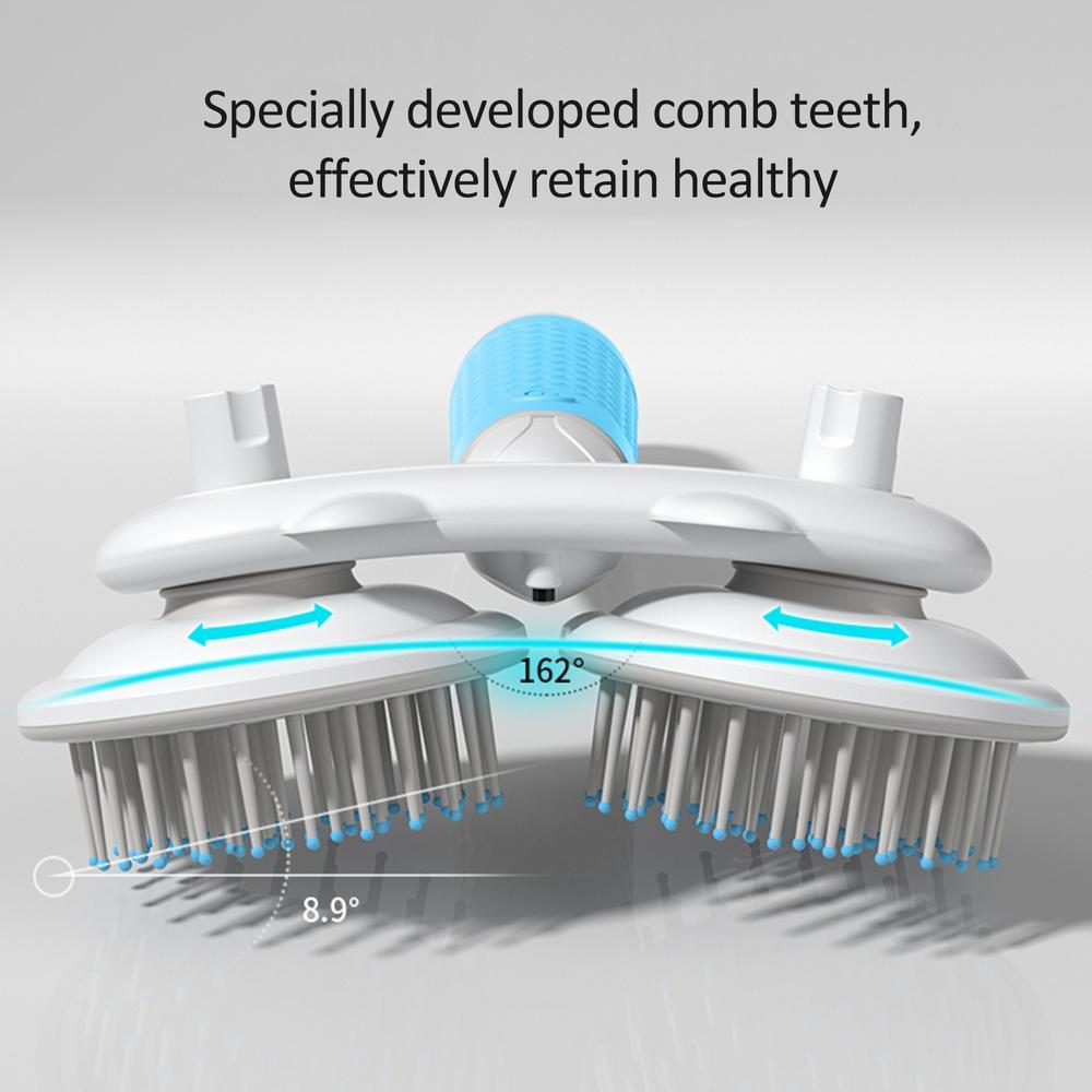 Dual-Head Pet Brush with Negative Ion Technology