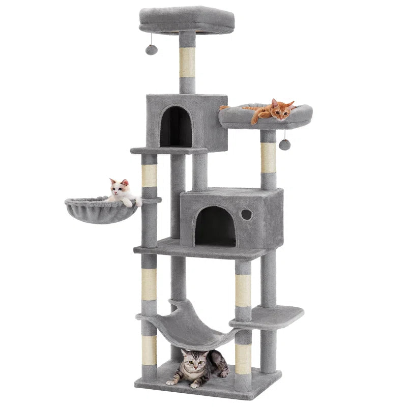 78" Multi-Tier Cat Tree with Condos and Perches