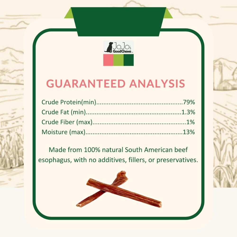 6-Inch All-Natural Beef Gullet Stick Dog Treats