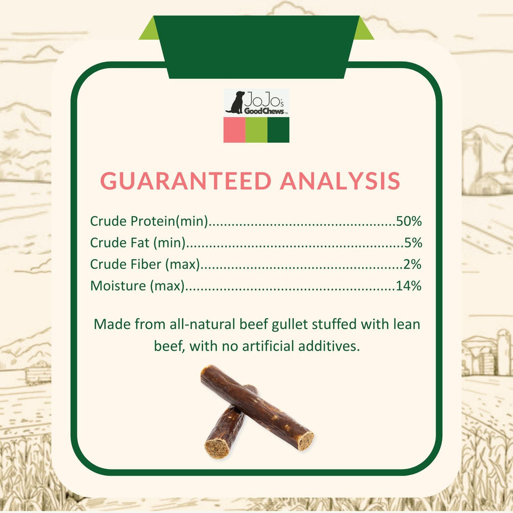 6-Inch Beef Stuffed Gullet Dog Chew Treat