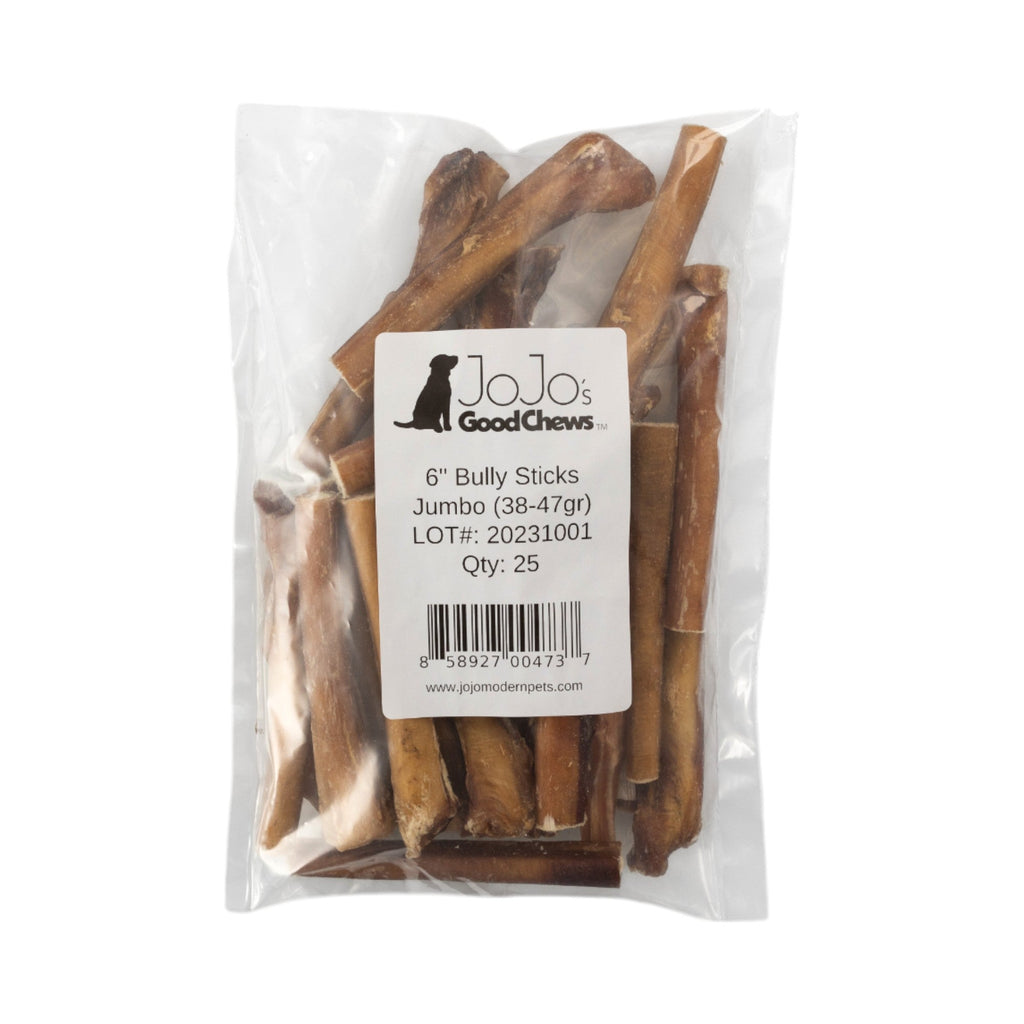 6-Inch Jumbo Beef Bully Sticks for Dogs, Single Ingredient Chew