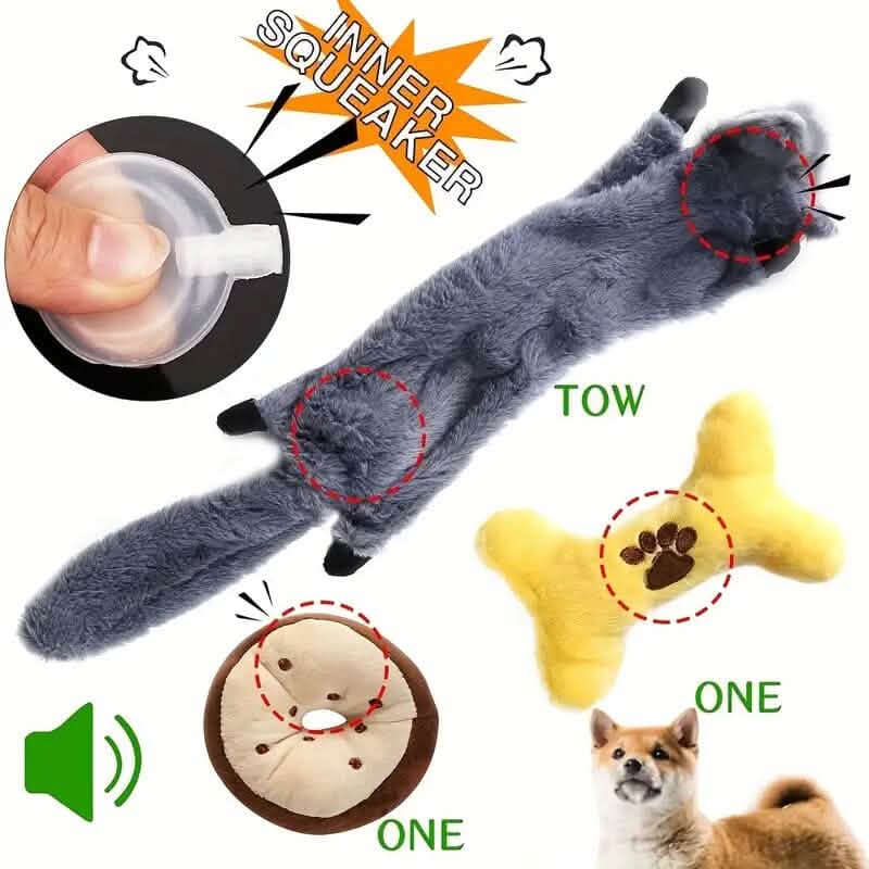 6-Pack Durable Squeaky Dog Toys for Small Dogs, No Stuffing