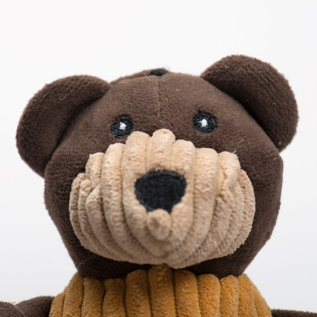 Baylor Bruiser Bear Knottie Plush Dog Toy with Squeakers