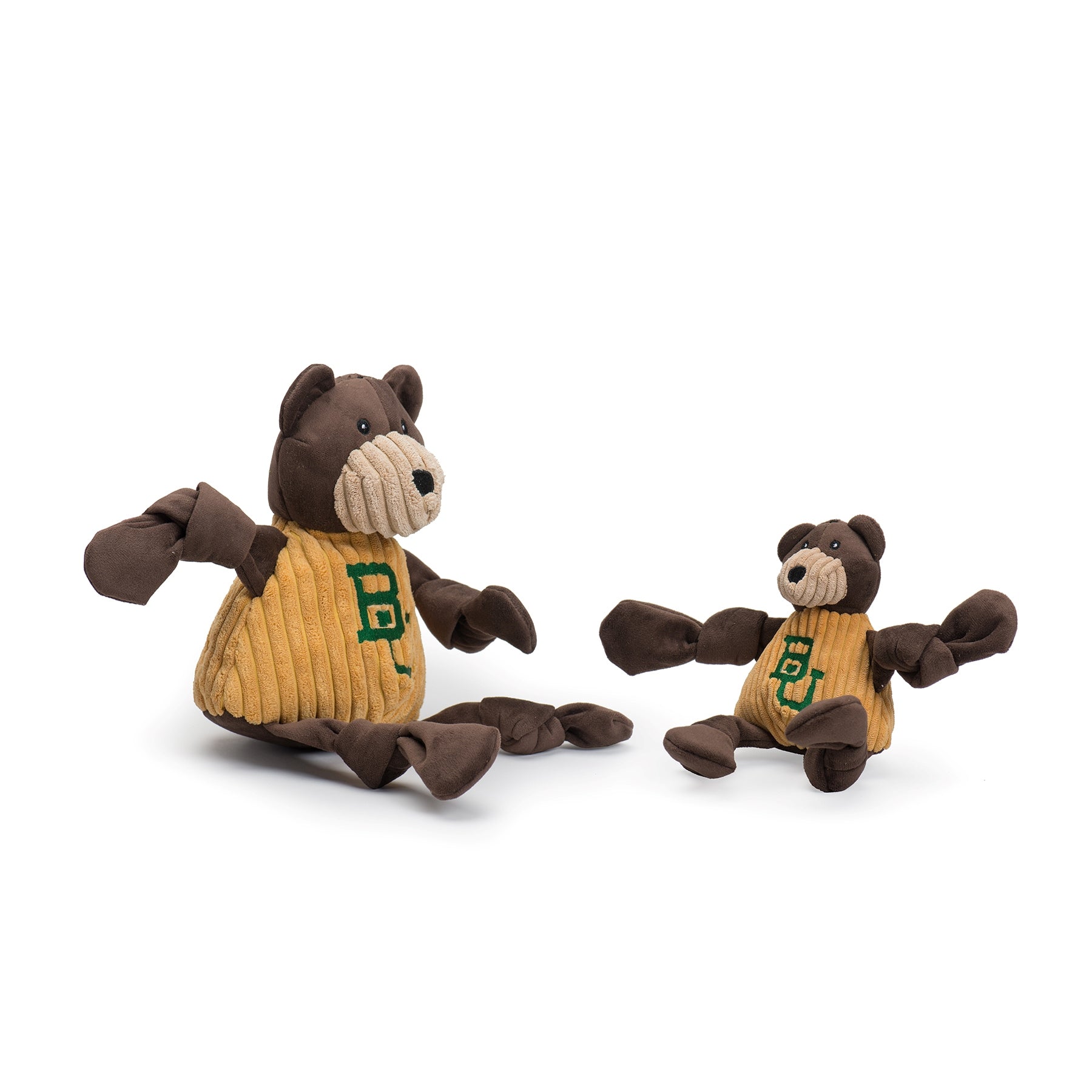 Baylor Bruiser Bear Knottie Plush Dog Toy with Squeakers