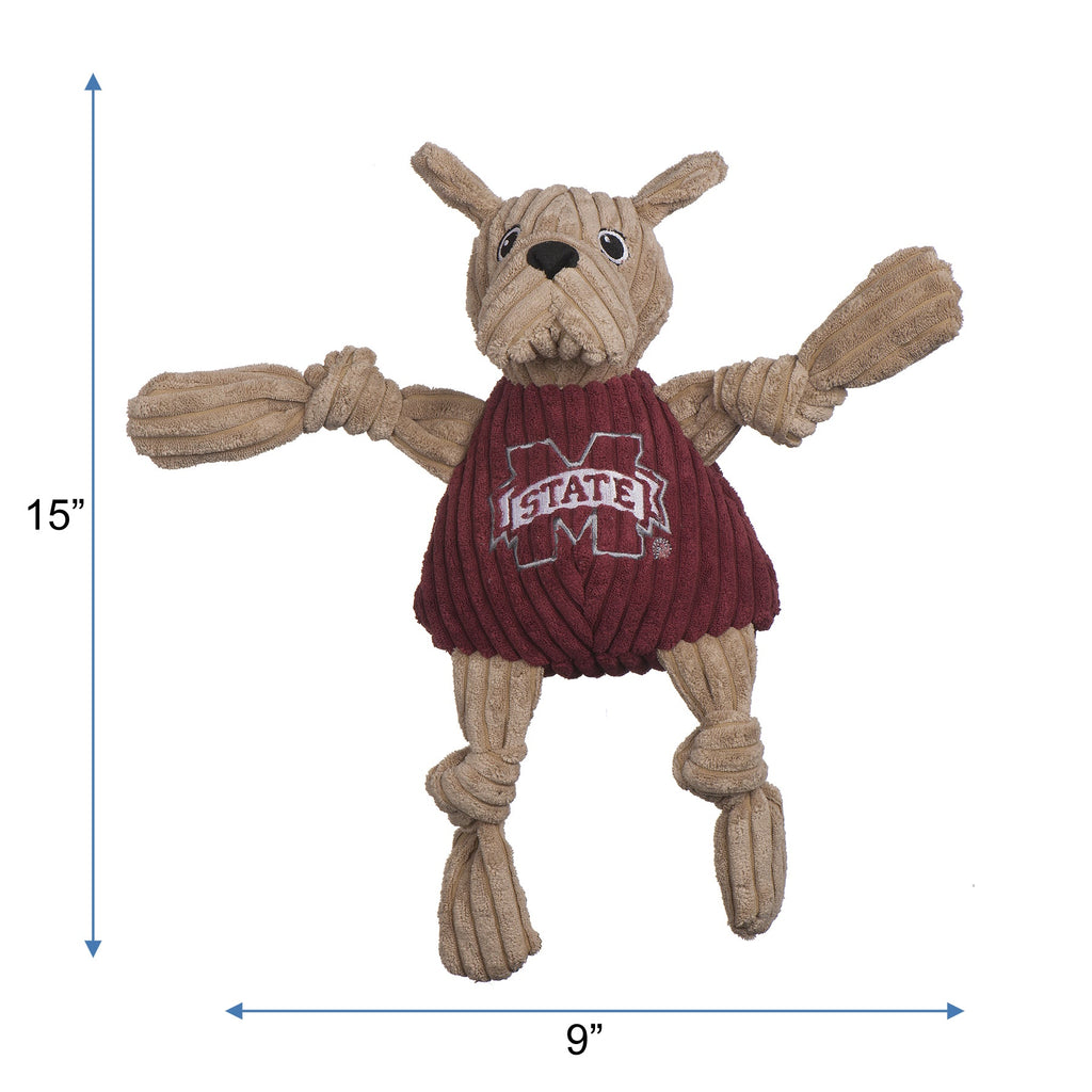 Mississippi State Bully Bulldog Knottie Plush Dog Toy