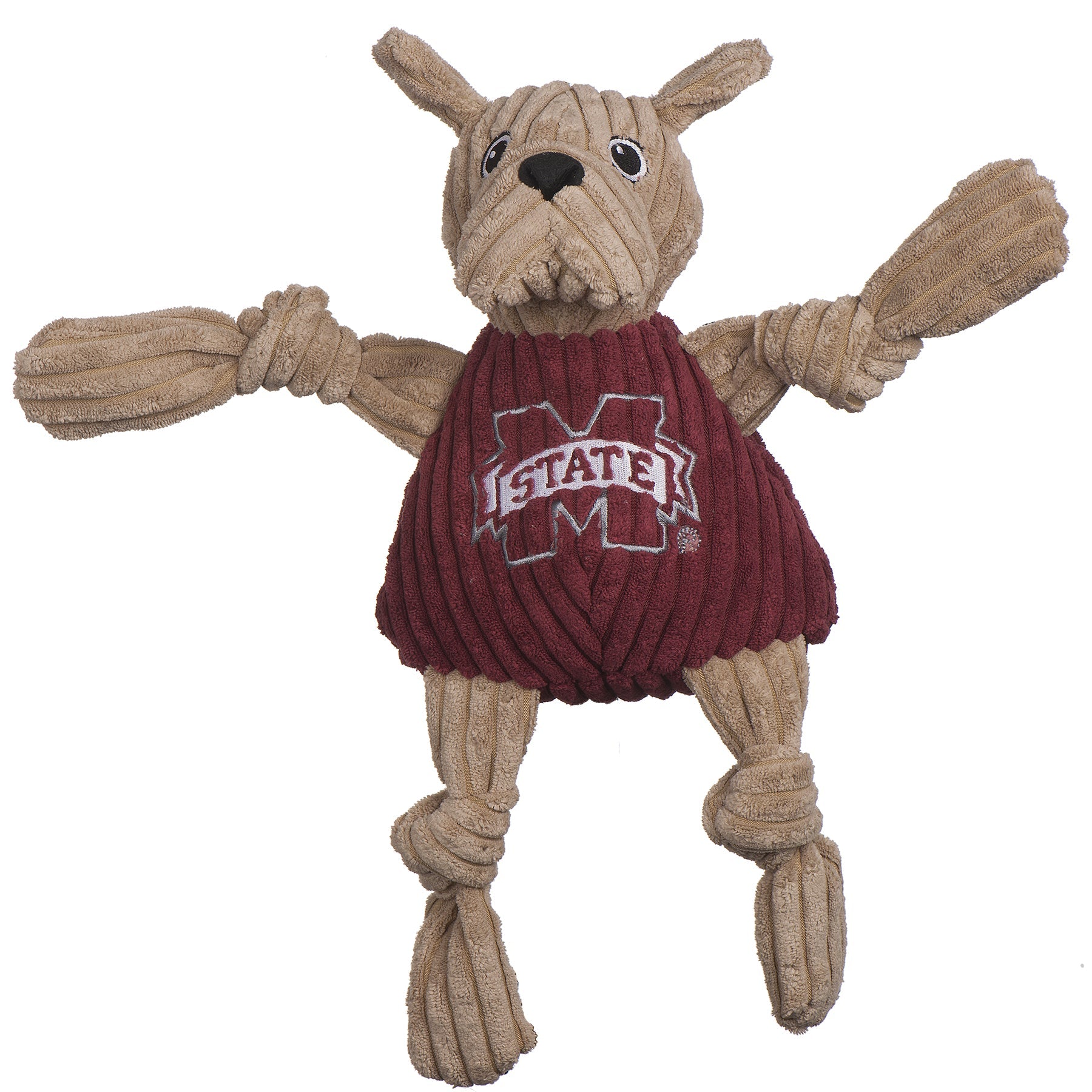 Mississippi State Bully Bulldog Knottie Plush Dog Toy