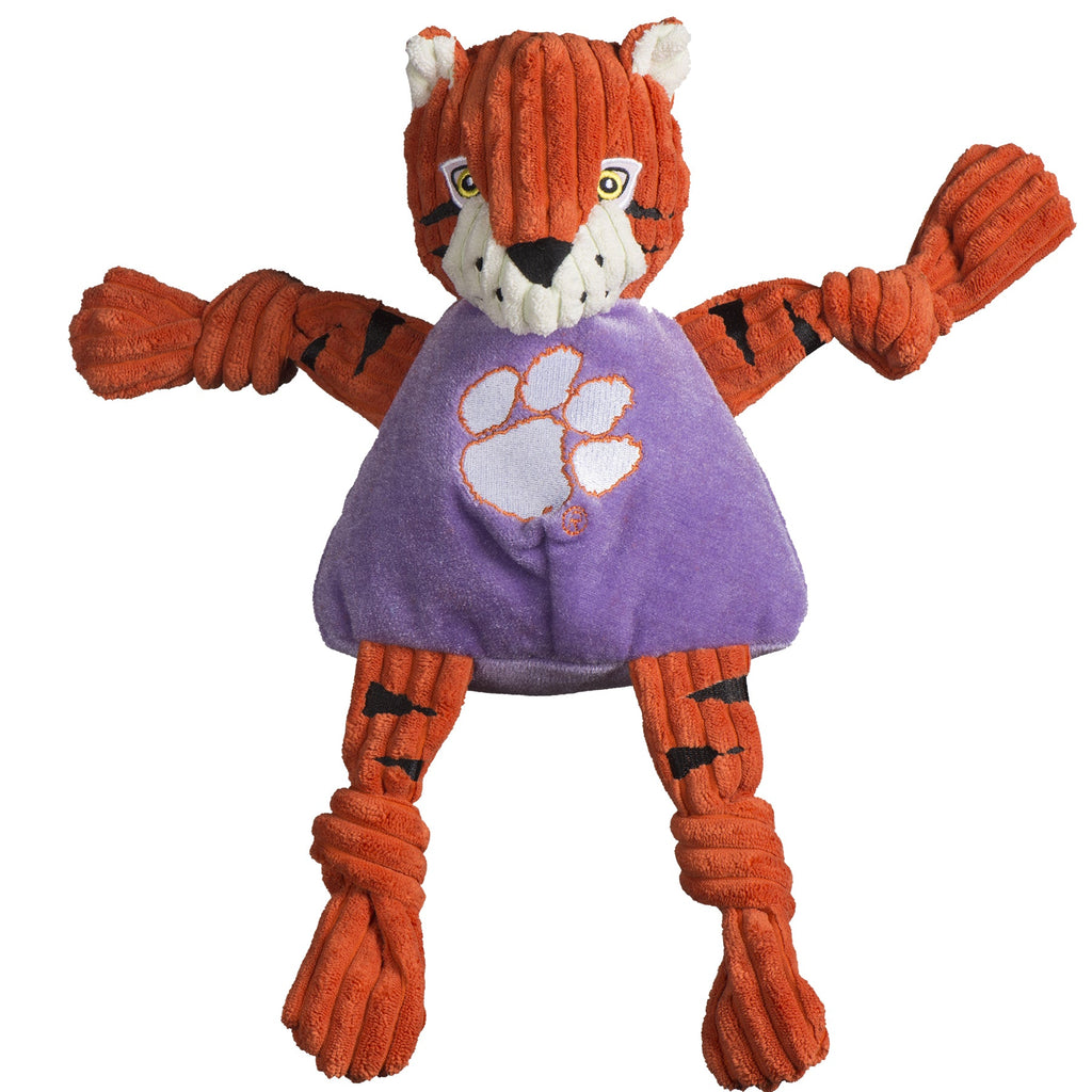 Clemson Tiger Mascot Plush Dog Toy with Squeakers