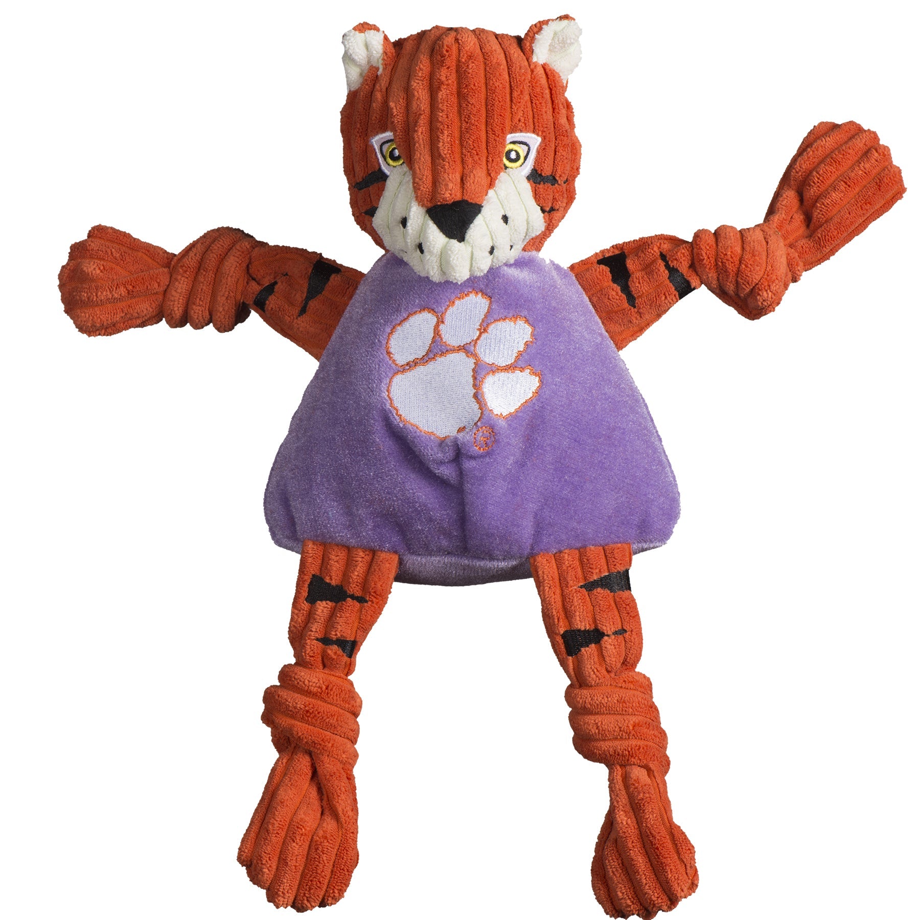 Clemson Tiger Mascot Plush Dog Toy with Squeakers