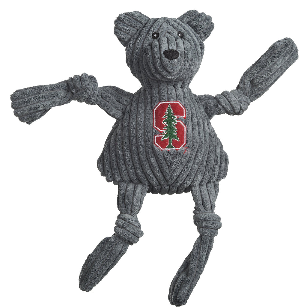 Stanford University Bear Dog Toy with Squeakers and Knotted Limbs