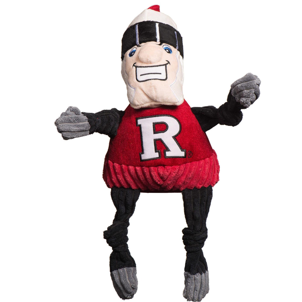 Rutgers Scarlet Knight Mascot Plush Dog Toy with Squeakers