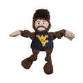 WVU Mountaineer Knottie Plush Dog Toy with Squeakers