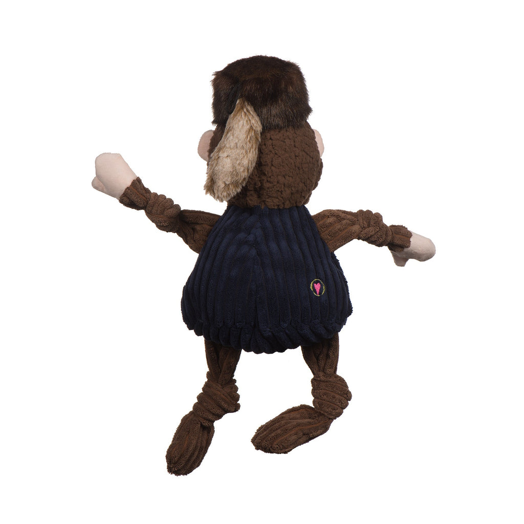 WVU Mountaineer Knottie Plush Dog Toy with Squeakers