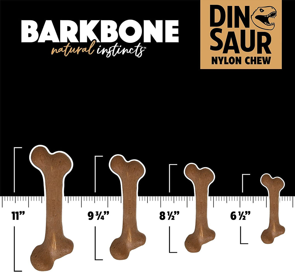 Dinosaur BarkBone Nylon Dog Chew Toy – Bacon Flavor