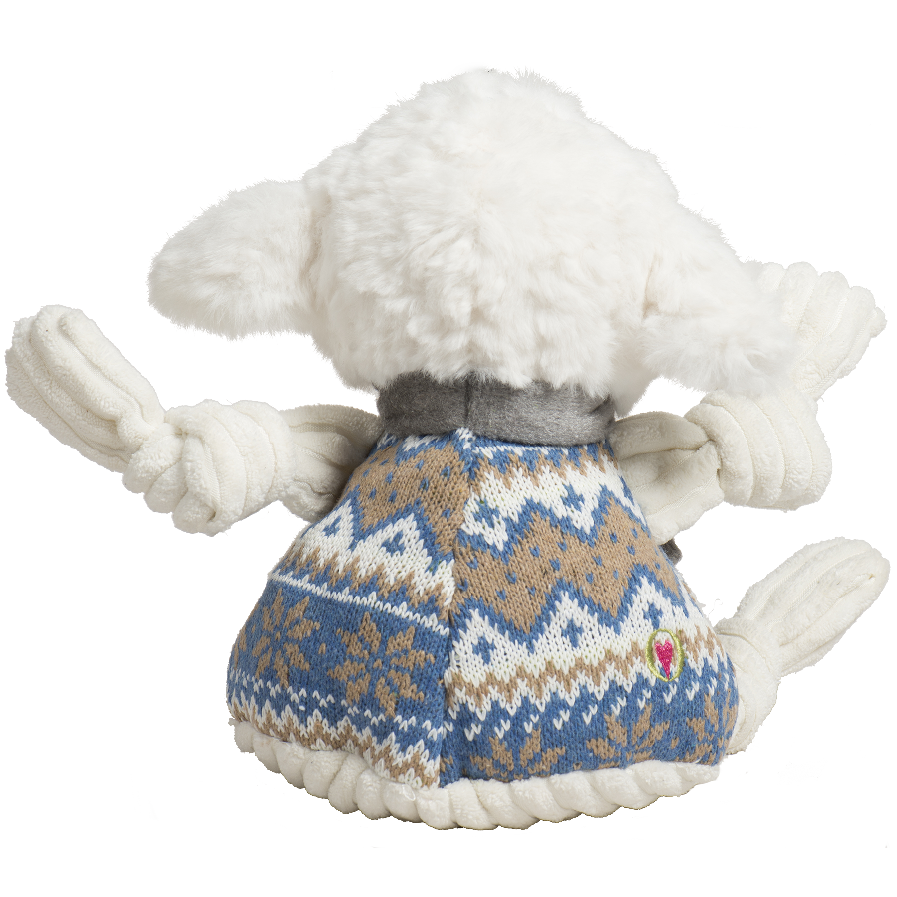Leo Lamb Knottie Plush Dog Toy with Nordic Sweater