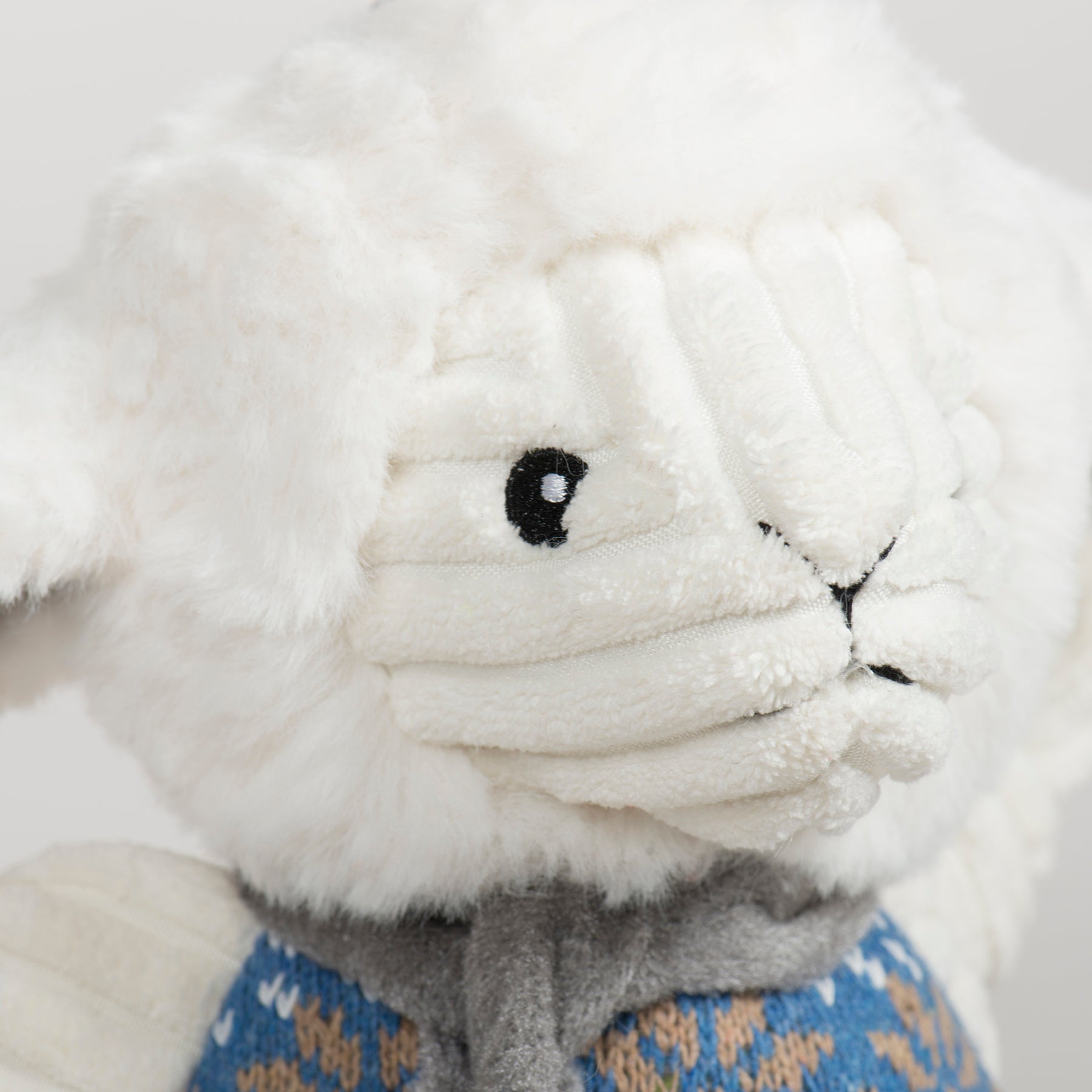 Leo Lamb Knottie Plush Dog Toy with Nordic Sweater