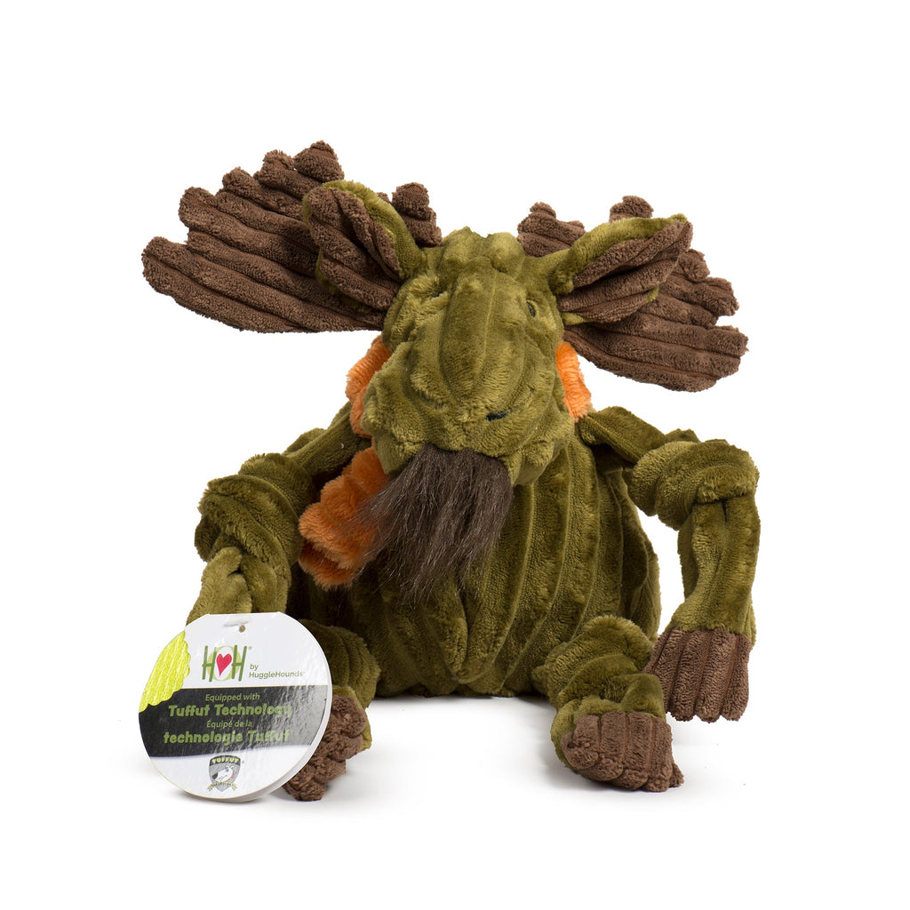 Milo Moose Knottie Plush Dog Toy with Squeakers, Small or Large