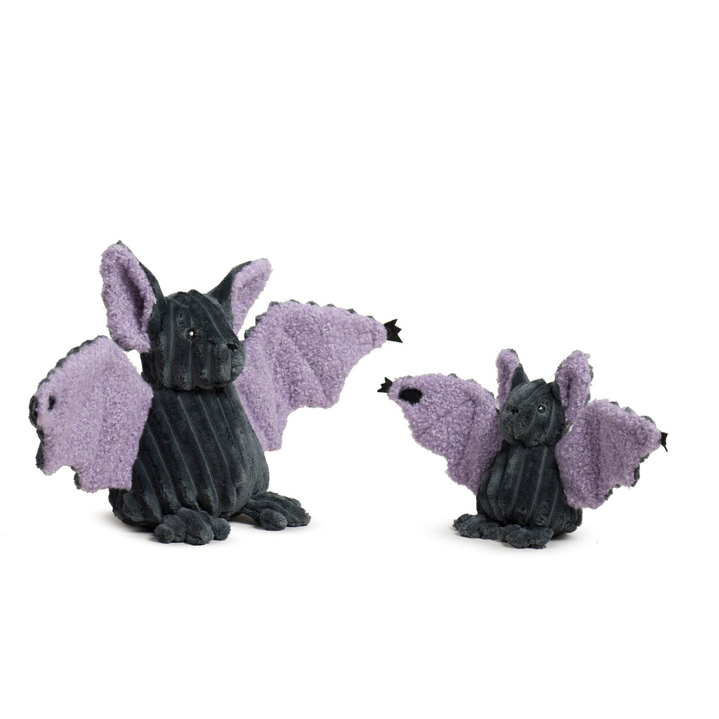 Baxter Bat Plush Dog Toy with Squeakers and Corduroy Accents