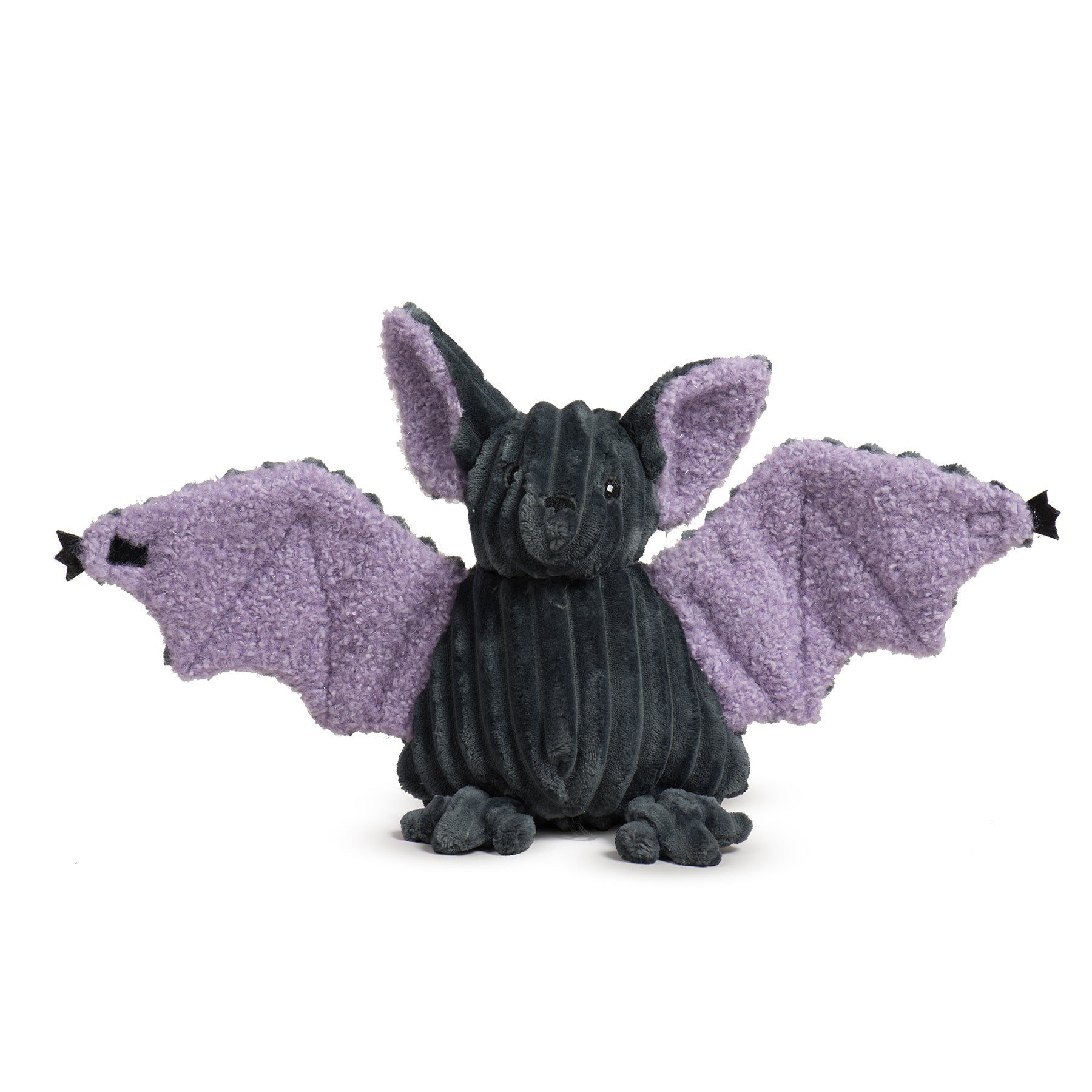 Baxter Bat Plush Dog Toy with Squeakers and Corduroy Accents